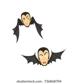 Count Dracula flying as a bat