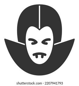 Count Dracula - icon, illustration on white background, glyph style