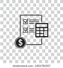 count the finance vector icon isolated on transparent background