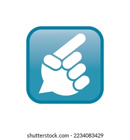 count finger chat logo icon