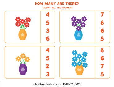 Count how many flowers are in the vase.
