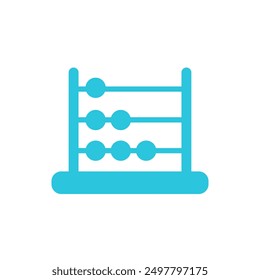 Icono de recuento. Aislado sobre fondo blanco. De conjunto de iconos azules.