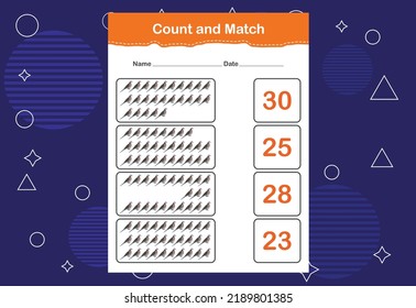 Count and match with the correct number. Count how many birds and choose the correct number