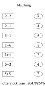 count and match with the correct numbers. Game for educational children, printable worksheet, vector illustration