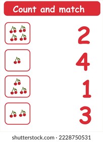 Count and match the food we eat
