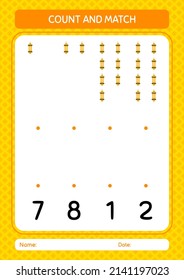 Count and match game with arabic lantern. worksheet for preschool kids, kids activity sheet