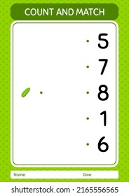 Contar y hacer juego con la hoja de plátano. hoja de trabajo para niños de preescolar, hoja de actividades para niños