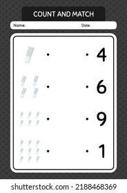 Count and match game with chalk. worksheet for preschool kids, kids activity sheet