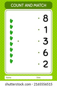 Count and match game with flip flop. worksheet for preschool kids, kids activity sheet