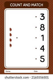 Count and match game with ice cream. worksheet for preschool kids, kids activity sheet