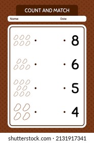 Count and match game with prayer beads. worksheet for preschool kids, kids activity sheet