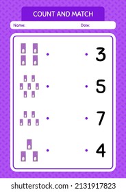 Zähl das Spiel mit dem Gebetspilz zusammen. Arbeitsblatt für Vorschulkinder, Kinderaktivität