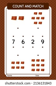 Count and match game with prayer rug. worksheet for preschool kids, kids activity sheet