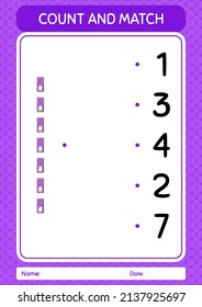 Count and match game with prayer rug. worksheet for preschool kids, kids activity sheet