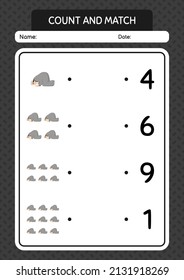 Count and match game with praying. worksheet for preschool kids, kids activity sheet