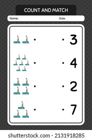 Cuenta y combina el juego con la oración. hoja de trabajo para niños de preescolar, hoja de actividades para niños