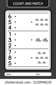 Count and match game with praying. worksheet for preschool kids, kids activity sheet