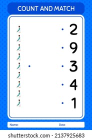 Count and match game with praying. worksheet for preschool kids, kids activity sheet