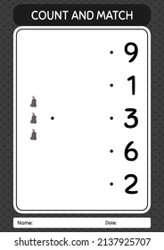 Count and match game with praying. worksheet for preschool kids, kids activity sheet