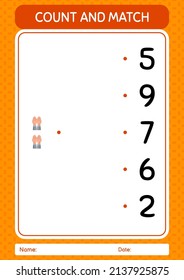 Count and match game with praying. worksheet for preschool kids, kids activity sheet