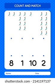 Count and match game with praying. worksheet for preschool kids, kids activity sheet