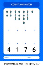 Count and match game with praying. worksheet for preschool kids, kids activity sheet