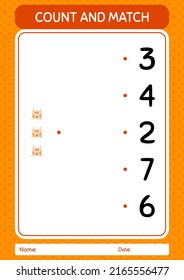Cuenta y codea el juego con el palacio de arena. hoja de trabajo para niños de preescolar, hoja de actividades para niños