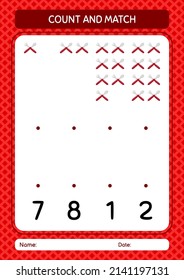 Count and match game with spoon and fork. worksheet for preschool kids, kids activity sheet