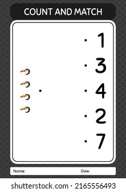 Count and match game with toucan. worksheet for preschool kids, kids activity sheet