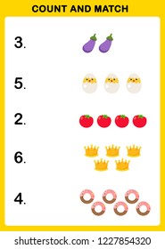 count and match illustration vector