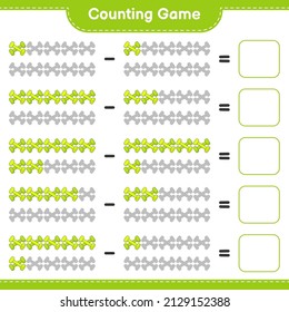 Count and match, count the number of Dumbbell and match with the right numbers. Educational children game, printable worksheet, vector illustration