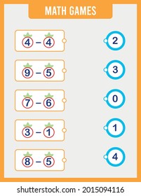 Count and match, count the number of vegetables, fruits, objects and match the correct numbers. Preschool educational child game, printable math worksheet