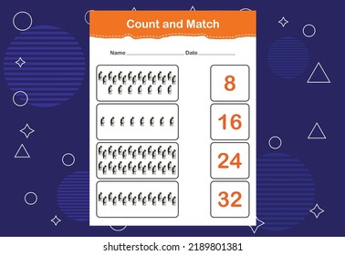 Count and Match Worksheet for Kids Boosting Math Skills and Number Recognition Practice