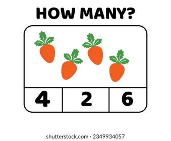 Count and match with written numbers. Educational worksheet.