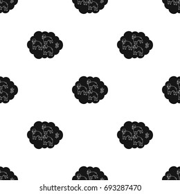 Count sheep icon in black style isolated on white background. Sleep and rest symbol stock vector illustration.