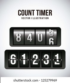 count timer over gray background. vector illustration