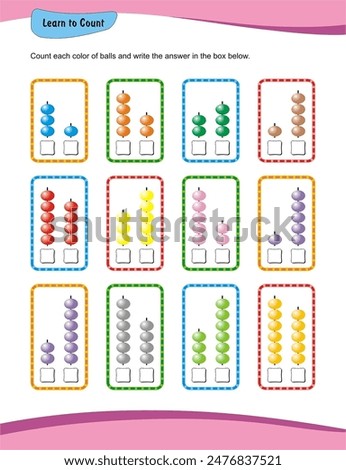 Count and write number worksheet for kids. Counting 1 to 6, Numbers learning activity. Counting and writing numbers, Numbers tracing worksheet, mathematics