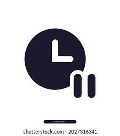 Count_pause Icon. Document, Work Vector Icon. Illustration Isolated For Graphic And Web Design.