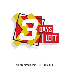 Countdown 1 to 10, days left label or emblem can be used for promotion, sale, landing page, template, ui, web, mobile app, poster, banner, flyer. Set of number time left countdown. Vector illustration