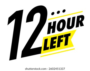 Countdown 12 hours left badge foe design project