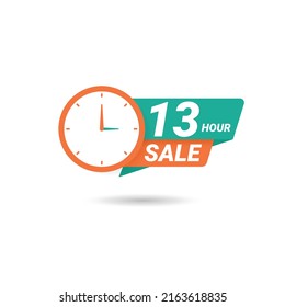 Countdown badge for sale. Last Hour offers banners, hours promo sticker sales