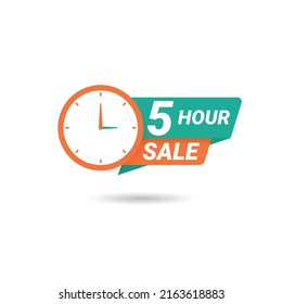 Countdown badge for sale. Last Hour offers banners, hours promo sticker sales