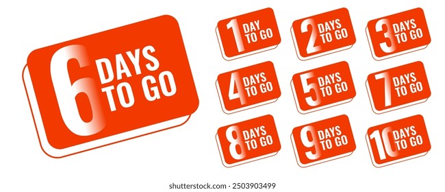 countdown to the big announcement with number of days left tag vector