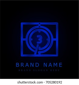 Countdown blue chromium metallic logo