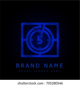 Countdown blue chromium metallic logo