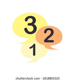countdown bubbles free form style icon design, Happy new year welcome celebrate and greeting theme Vector illustration