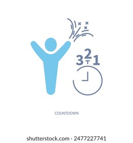 countdown concept line icon. Simple element illustration. countdown concept outline symbol design.