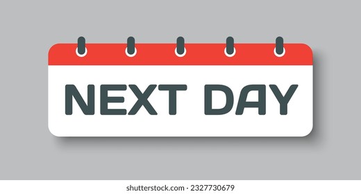 Icono de calendario de página diaria de cuenta atrás - 1 día a la izquierda. El día del vector. Aplicación de agenda, fecha límite de negocio, fecha. Recordatorio, programe un pictograma simple. Cuenta regresiva para la venta, promoción