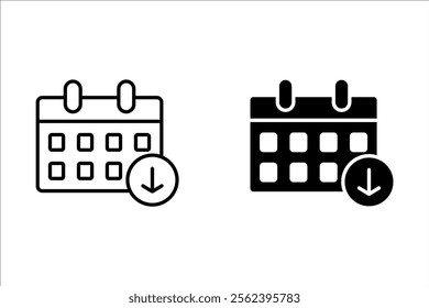 Countdown daily page calendar icon - 1 day left. Vector number day to go. Agenda app, business deadline, date. Reminder, schedule simple pictogram.
