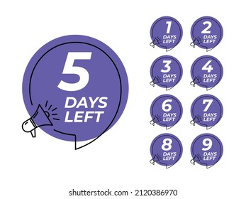  countdown days left design template